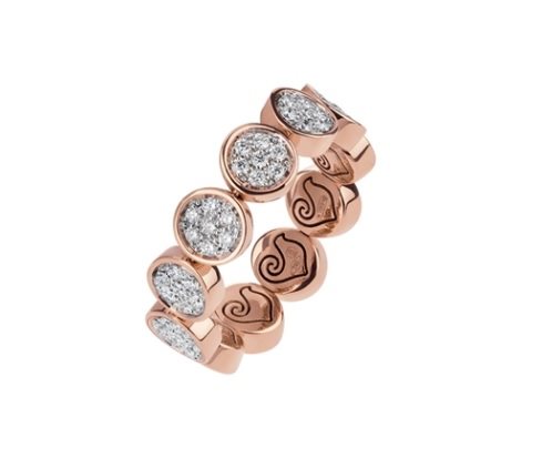 Ring Chantecler Woman Paillettes in Rose Gold Diamante 41020 - 41020
